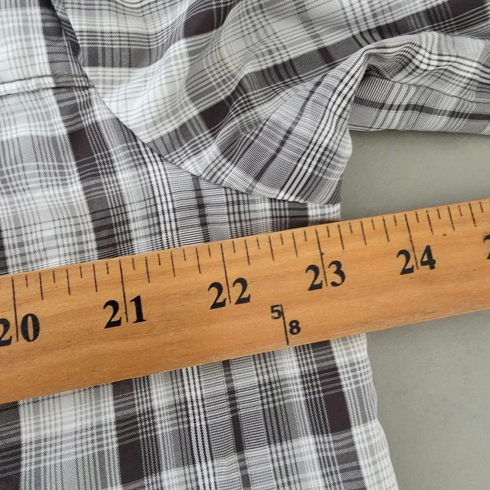 511 Tactical‎ Series Shirt Mens Medium Gray Plaid Conceal Carry Police